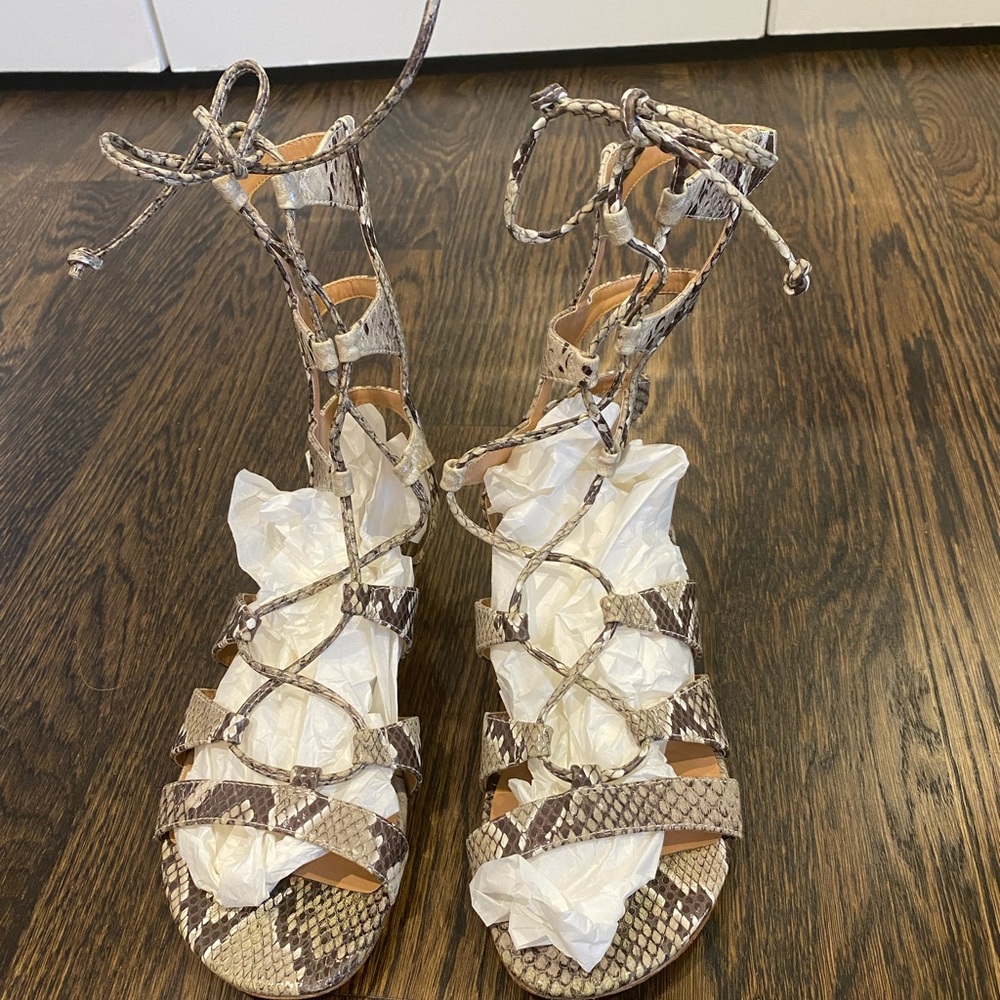 Vince Camuto Snake Skin Strappy Summer Sandals